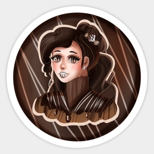 Victorian Chocolate Girl Sticker